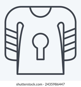 Icon Uniform. related to Hockey Sports symbol. line style. simple design editable