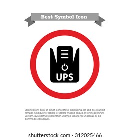 Icon of uninterruptible power supply