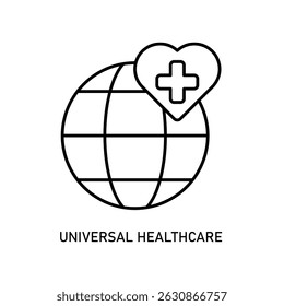 Icon a universal healthcare, isolated against a clean background.