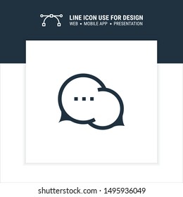 icon unlimited chat graphic design single icon vector illustration