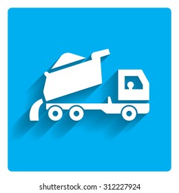 Icon of unloading dump truck