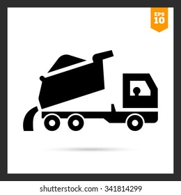 Icon of unloading dump truck