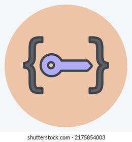 Icon Unlock Code. suitable for Programming symbol. color mate style. simple design editable. design template vector. simple symbol illustration