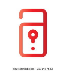 icon unlock with style gradient