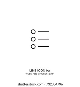 Icon unordered list bullets graphic design single icon vector