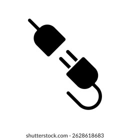 Icono de un desenchufe, aislado contra un fondo limpio.
