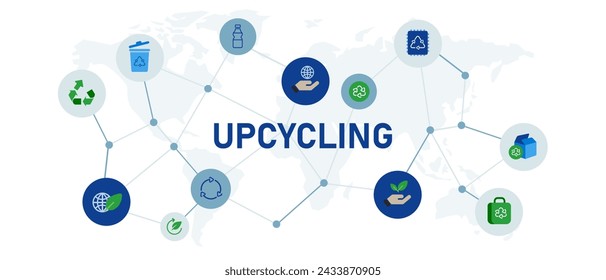 icon upcycling for reuse material recycling environment ecology conservation zero waste