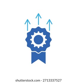 Symbol ein Upgrade, einzeln auf sauberem Hintergrund.