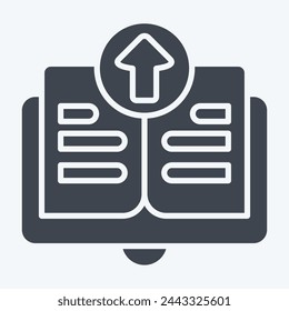Icono Cargar libro. relacionado con Símbolo de aprendizaje. estilo de glifo. ilustración de diseño simple