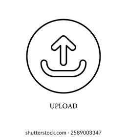 Icon a upload, isolated against a clean background.

