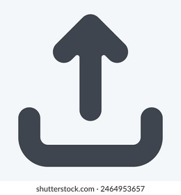 Icon Upload. related to Button Download symbol. glyph style. simple design illustration