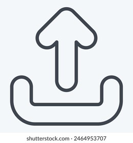 Icon Upload. related to Button Download symbol. line style. simple design illustration