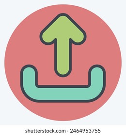 Icon Upload. related to Button Download symbol. flat style. simple design illustration
