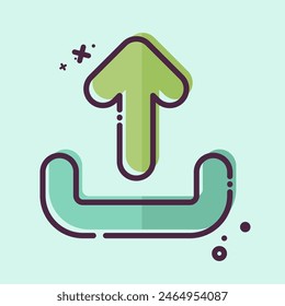 Icon Upload. related to Button Download symbol. MBE style. simple design illustration