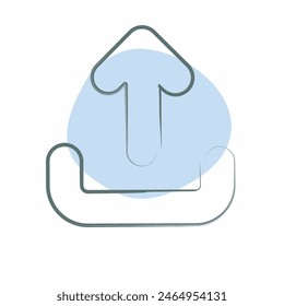 Icon Upload. related to Button Download symbol. Color Spot Style. simple design illustration