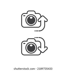 icon for uploading and downloading images, vector art.