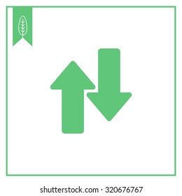 Icon of upwards and downwards arrows 