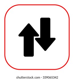 Icon of upwards and downwards arrows 