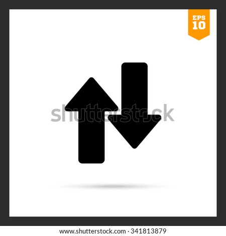 Icon of upwards and downwards arrows 