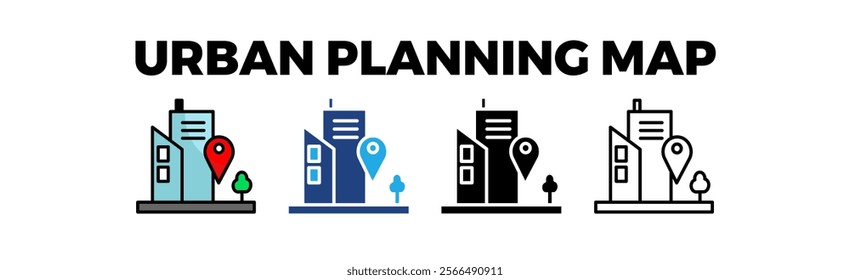 icon urban specific symbols or graphical representations used on maps to indicate various infrastructure, land use, or planning features.