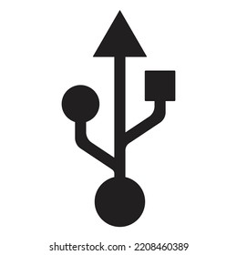 icon of usb with black colour