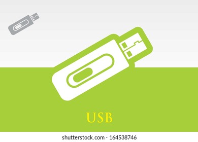 Icon of USB Drive. EPS-10
