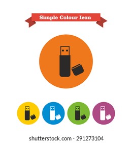 Icon of USB flash drive with open cover