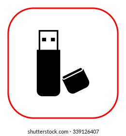 Icon of USB flash drive with open cover