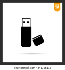 Icon of USB flash drive with open cover
