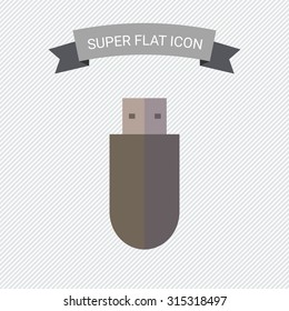 Icon of USB flash drive without cover