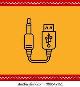 Icon of USB to jack cable