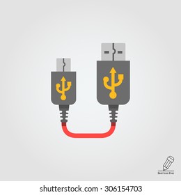 Icon of USB to mini USB cable