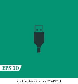 Icon usb plug.