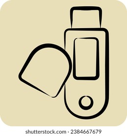 Icono Usb. relacionado con el símbolo Computer. estilo dibujado a mano. diseño simple editable. ilustración simple