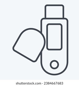 Icono Usb. relacionado con el símbolo Computer. estilo de línea. diseño simple editable. ilustración simple