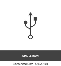 Icon usb Single Icon Graphic Design