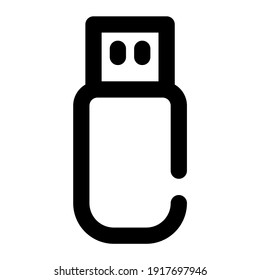 icon usb using line style