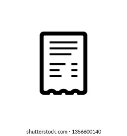 Receipt border icon. This icon use for admin panels, website, interfaces, mobile apps