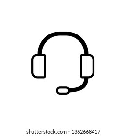 Headphone border icon. This icon use for admin panels, website, interfaces, mobile apps