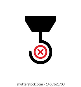 Icon of Use No Hook. Goods Handling Rule - Illustration As A Simple Vector & Trendy Symbol for Design and Websites, Presentation or Mobile Application.