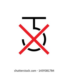 Icon of Use No Hook. Goods Handling Rule - Illustration As A Simple Vector & Trendy Symbol for Design and Websites, Presentation or Mobile Application.