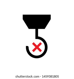 Icon of Use No Hook. Goods Handling Rule - Illustration As A Simple Vector & Trendy Symbol for Design and Websites, Presentation or Mobile Application.