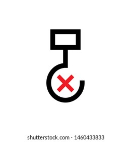 Icon of Use No Hook. Goods Handling Rule - Illustration As A Simple Vector & Trendy Symbol for Design and Websites, Presentation or Mobile Application.