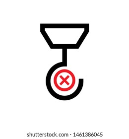 Icon of Use No Hook. Goods Handling Rule - Illustration As A Simple Vector & Trendy Symbol for Design and Websites, Presentation or Mobile Application.