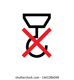 Icon of Use No Hook. Goods Handling Rule - Illustration As A Simple Vector & Trendy Symbol for Design and Websites, Presentation or Mobile Application.