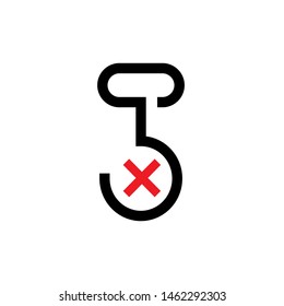 Icon of Use No Hook. Goods Handling Rule Illustration. Applied as Simple Sign, Trendy Symbol for Design Elements, Websites, Presentation and Application -  Vector.