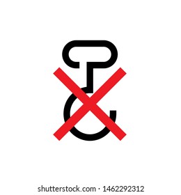 Icon of Use No Hook. Goods Handling Rule - Illustration As A Simple Vector & Trendy Symbol for Design and Websites, Presentation or Mobile Application.