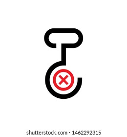 Icon of Use No Hook. Goods Handling Rule - Illustration As A Simple Vector & Trendy Symbol for Design and Websites, Presentation or Mobile Application.