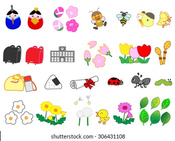 Icon to use in spring in Japan