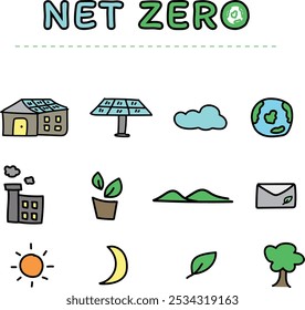 icon used in Net Zero and Low Carbon projects. 